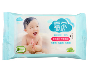 露爾BABY清潔潤(rùn)膚濕巾10片裝招商