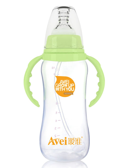 噯唯標準口徑帶柄自動PP奶瓶（300ml)