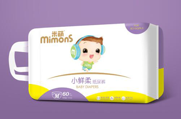  米萌小鮮柔紙尿褲M60橫版