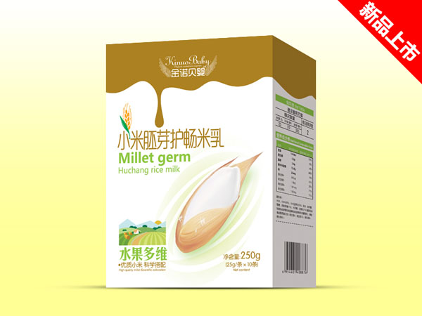   金諾貝嬰小米胚芽護(hù)暢米乳-水果多維盒裝