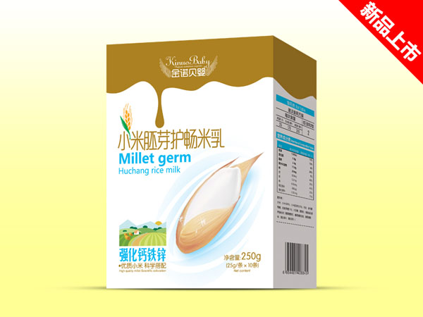   金諾貝嬰小米胚芽護(hù)暢米乳-強(qiáng)化鈣鐵鋅盒裝