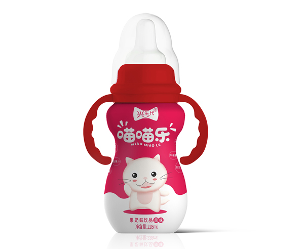  興生代喵喵樂(lè)果奶味飲品 原味紅色 