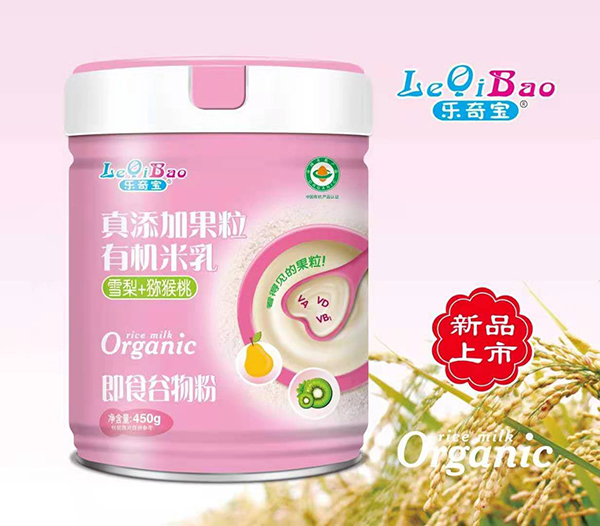  樂奇寶真添加果粒有機(jī)米乳 雪梨+獼猴桃