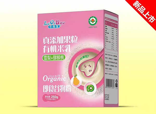  樂奇寶真添加果粒有機(jī)米乳盒裝 雪梨+獼猴桃