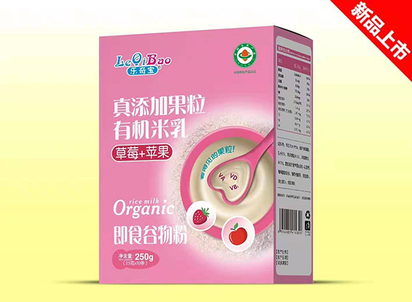  樂奇寶真添加果粒有機(jī)米乳盒裝 草莓+蘋果