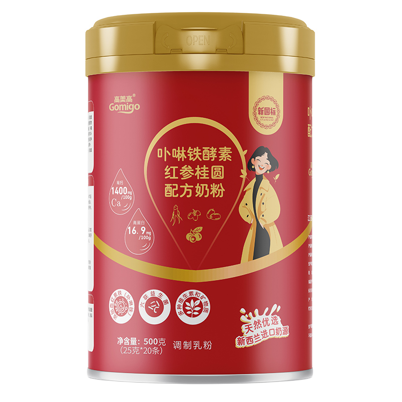 新國標(biāo)高美高卟啉鐵酵素紅參桂圓奶粉：為女性定制營養(yǎng)新選擇