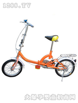 童派橘黃色折疊車