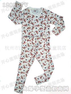 開心貝貝E36023天使馬全棉兒童內(nèi)衣套裝