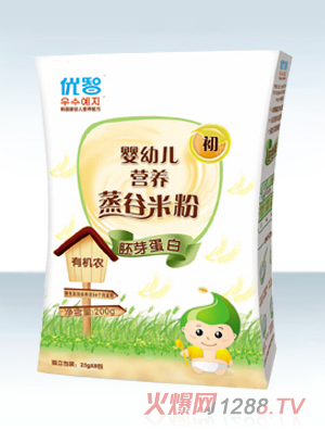 韓國優(yōu)智嬰幼兒胚芽蛋白蒸谷米粉