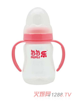 苗苗樂標準口徑雙柄自動吸PP葫蘆奶瓶140ML
