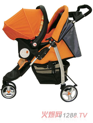 Alfor Baby嬰兒三輪車908AL橘黃色