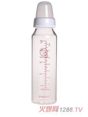 淘氣兔標(biāo)口玻璃奶瓶240ml