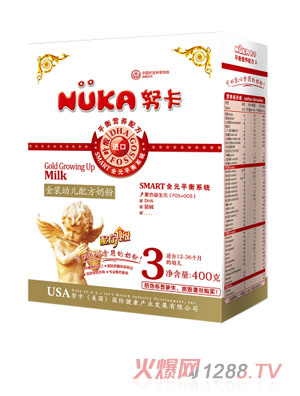 努卡金裝平衡幼兒配方奶粉3段盒