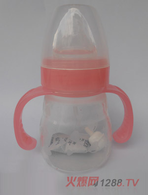 貝多星寬口徑自動(dòng)吸管硅膠奶瓶150ml