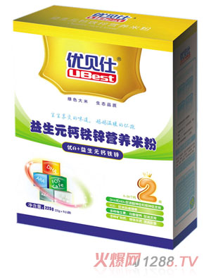 優(yōu)貝仕益生元鈣鐵鋅營養(yǎng)米粉
