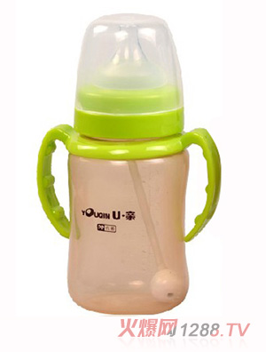 U親A369帶柄自動奶瓶240ml