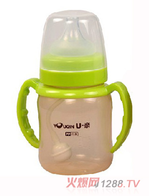 U親A368寬口帶柄自動奶瓶180ml