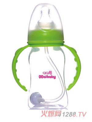 Q0愛標(biāo)口徑雙柄方形自動PP奶瓶180ML
