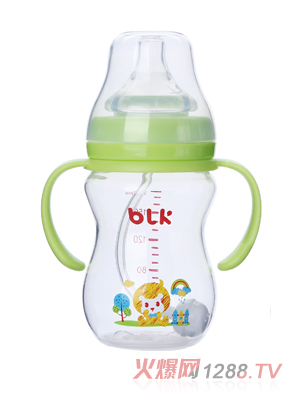 貝樂康PP葫蘆型寬口自動奶瓶180ml