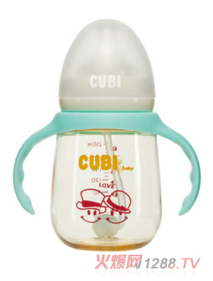 CUBI卡通系列PPSU純凈藍(lán)奶瓶210ML