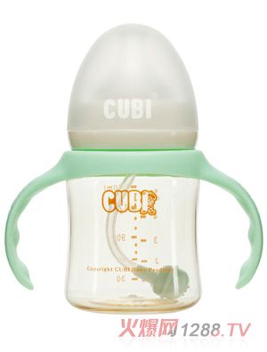 CUBI經(jīng)典系列PPSU清新綠奶瓶150ML