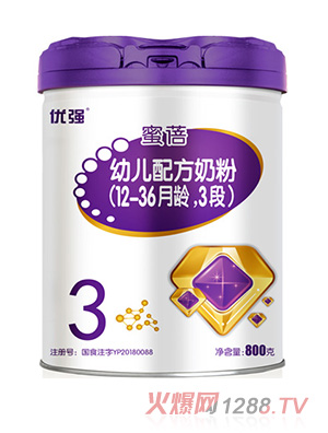 圣元優(yōu)強(qiáng)蜜蓓幼兒配方奶粉（12-36月齡，3段）800g