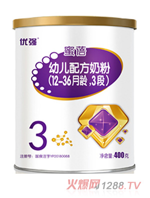 圣元優(yōu)強(qiáng)蜜蓓幼兒配方奶粉（12-36月齡，3段）400g