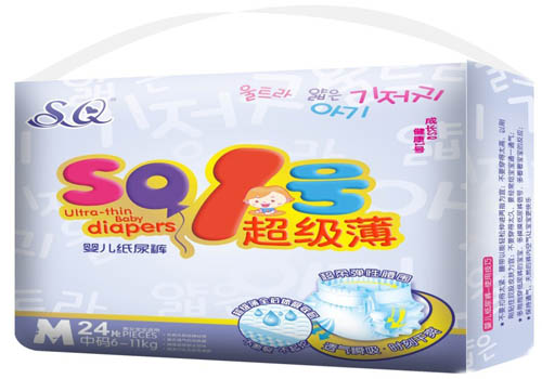  SQ1號(hào)超級(jí)薄嬰兒紙尿褲M(mǎn)碼24片