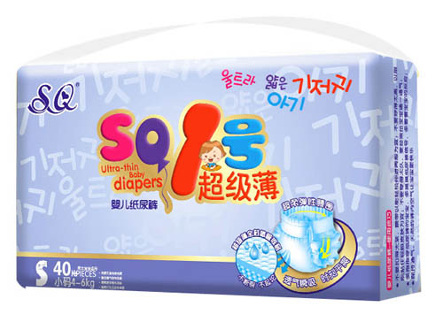  SQ1號(hào)超級(jí)薄嬰兒紙尿褲S碼40片