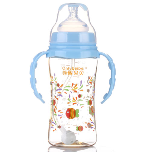  唯昵貝貝寬口PPSU奶瓶300ml藍(lán)色