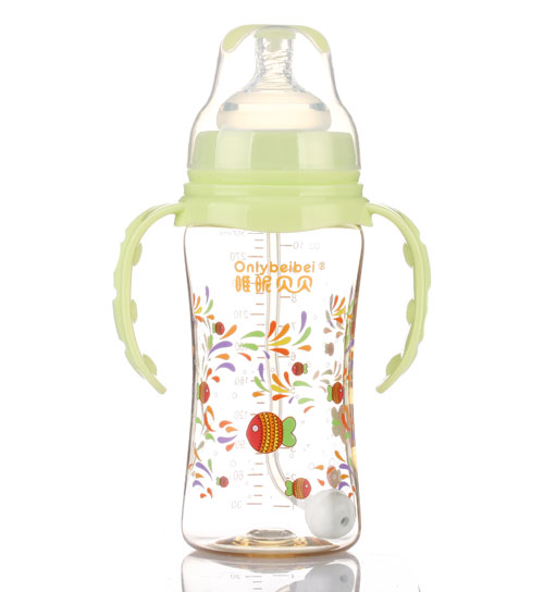  唯昵貝貝寬口PPSU奶瓶300ml綠色